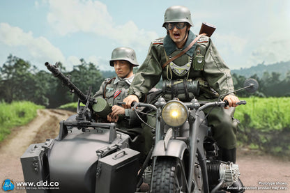 DID/3R -  1/6 WWII German Zündapp KS 750 Motorcycle with Sidecar Grey Version