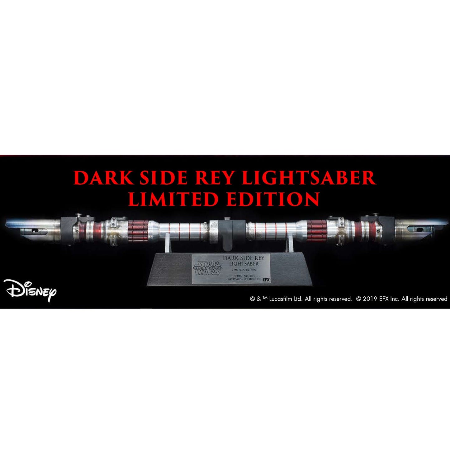 EFX COLLECTIBLES - Star Wars: The Rise of Skywalker - Dark Side Rey Lightsaber Replica