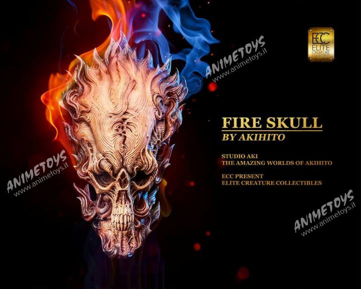 ECC ELITE CREATURE COLLECTIBLES - Fire Skull Statue