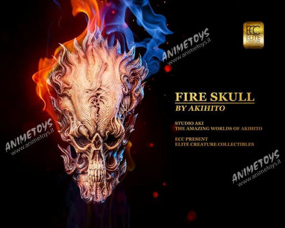 ECC ELITE CREATURE COLLECTIBLES - Fire Skull Statue