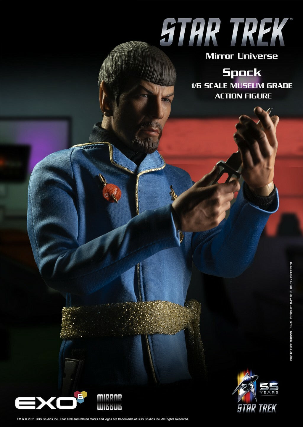 EXO 6 - Star Trek The Original Series Action Figure 1:6 Mirror Universe Spock