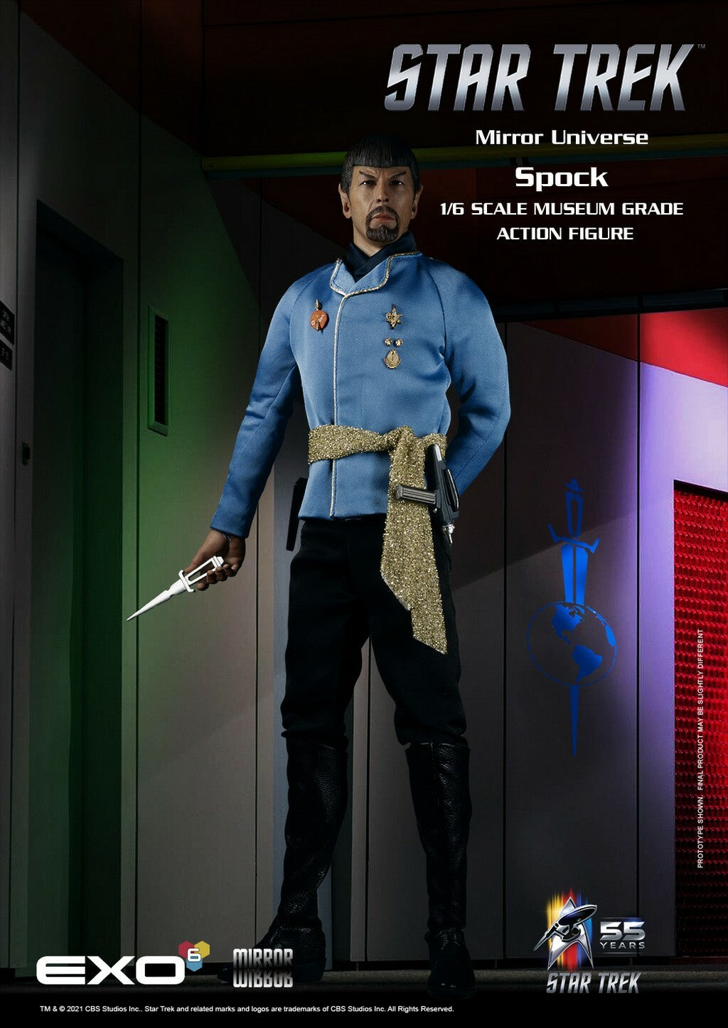 EXO 6 - Star Trek The Original Series Action Figure 1:6 Mirror Universe Spock