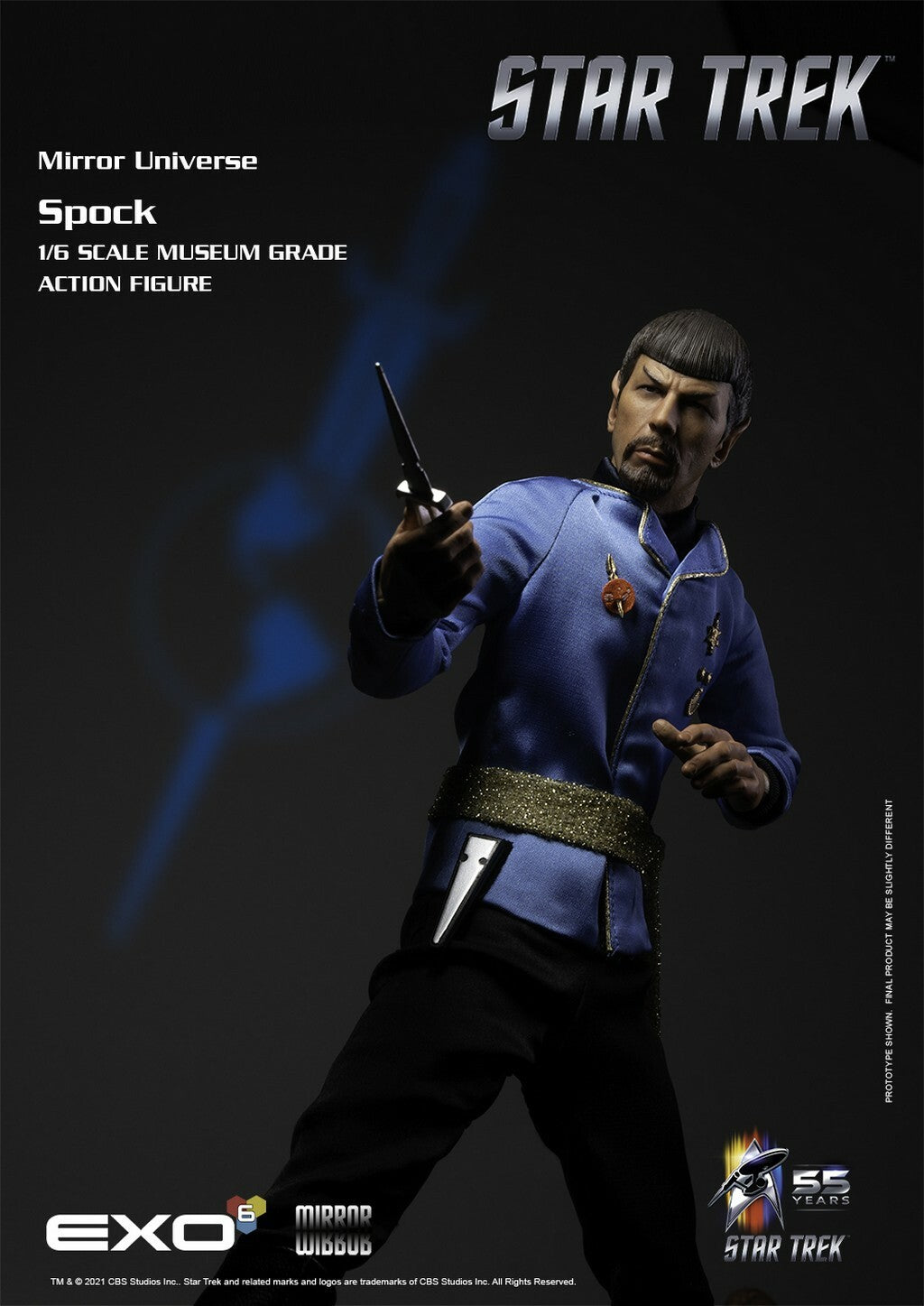 EXO 6 - Star Trek The Original Series Action Figure 1:6 Mirror Universe Spock