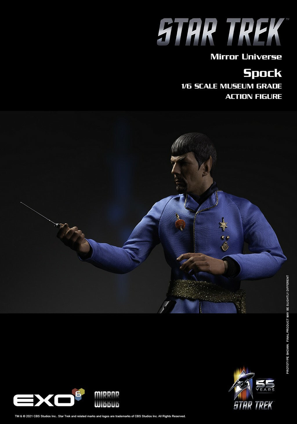 EXO 6 - Star Trek The Original Series Action Figure 1:6 Mirror Universe Spock