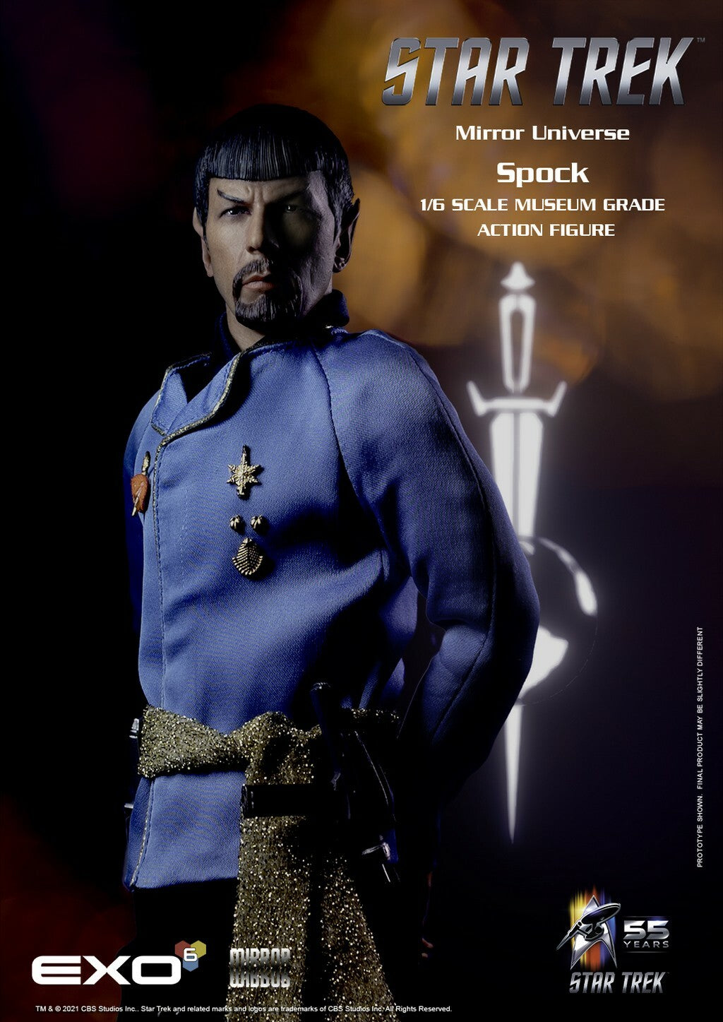 EXO 6 - Star Trek The Original Series Action Figure 1:6 Mirror Universe Spock