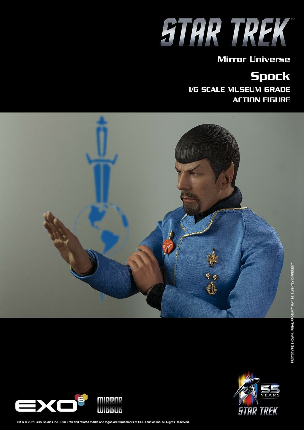 EXO 6 - Star Trek The Original Series Action Figure 1:6 Mirror Universe Spock