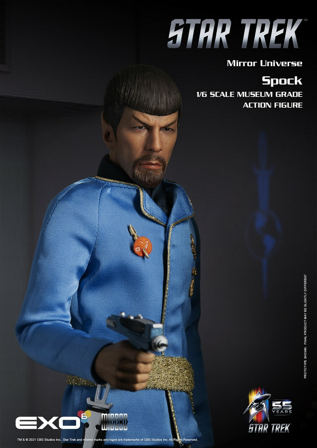 EXO 6 - Star Trek The Original Series Action Figure 1:6 Mirror Universe Spock