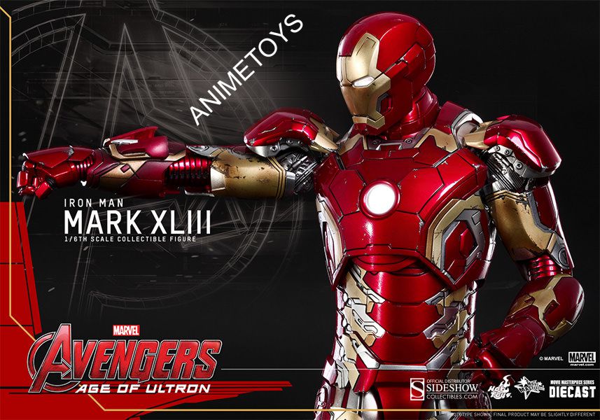 HOT TOYS - Marvel - Avengers Age of Ultron - Mark XLIII (Mark 43) - Die Cast Movie Masterpiece 1:6 Action Doll