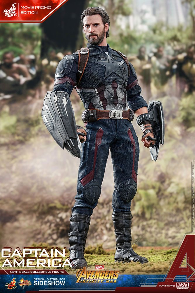 HOT TOYS - Marvel - Avengers Infinity War - Captain America Movie Promo Edition - Movie Masterpiece 1:6 Action Doll MMS480