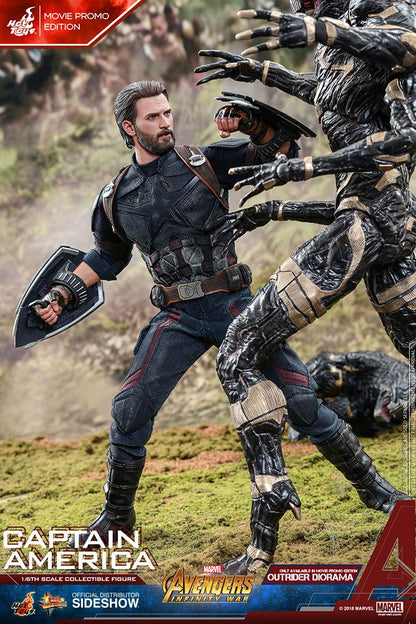 HOT TOYS - Marvel - Avengers Infinity War - Captain America Movie Promo Edition - Movie Masterpiece 1:6 Action Doll MMS480