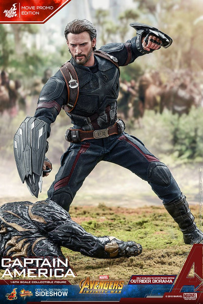 HOT TOYS - Marvel - Avengers Infinity War - Captain America Movie Promo Edition - Movie Masterpiece 1:6 Action Doll MMS480