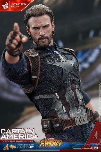 HOT TOYS - Marvel - Avengers Infinity War - Captain America Movie Promo Edition - Movie Masterpiece 1:6 Action Doll MMS480