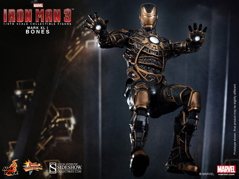 HOT TOYS - Marvel - Iron Man 3 - Iron Man Mark XLI Bones - Movie Masterpiece 1:6 Action Doll MMS251