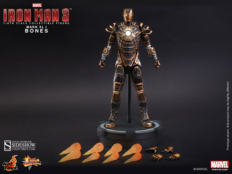 HOT TOYS - Marvel - Iron Man 3 - Iron Man Mark XLI Bones - Movie Masterpiece 1:6 Action Doll MMS251