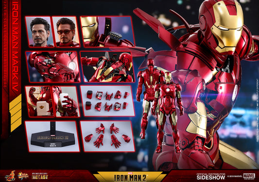 HOT TOYS - Marvel - Iron Man 2 - Iron Man Mark IV - Die Cast Movie Masterpiece 1:6 Action Doll