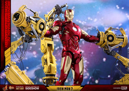 HOT TOYS - Marvel - Iron Man 2 - Suit-Up Gantry with Iron Man Mark IV - Die Cast Movie Masterpiece 1:6 Action Doll Limited Edition MMS160