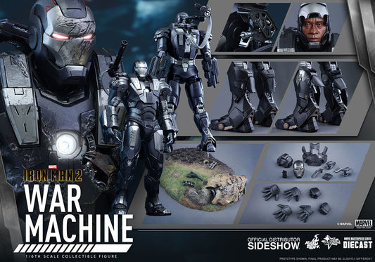 HOT TOYS - Marvel - Iron Man 2 - War Machine - Die Cast Movie Masterpiece 1:6 Action Doll