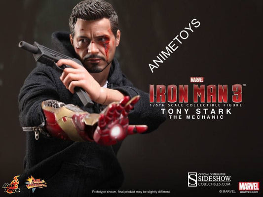 HOT TOYS - Marvel - Iron Man 3 - Tony Stark (The Mechanic) - Movie Masterpiece 1:6 Action Doll