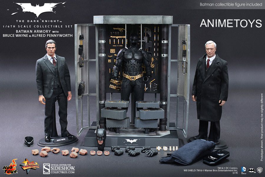 HOT TOYS - Dc Comics - Batman The Dark Knight - Batman Armory with Bruce Wayne and Alfred - Movie Masterpiece 1:6 Action Doll