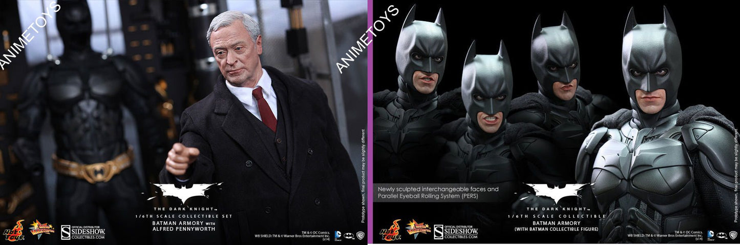 HOT TOYS - Dc Comics - Batman The Dark Knight - Batman Armory with Bruce Wayne and Alfred - Movie Masterpiece 1:6 Action Doll