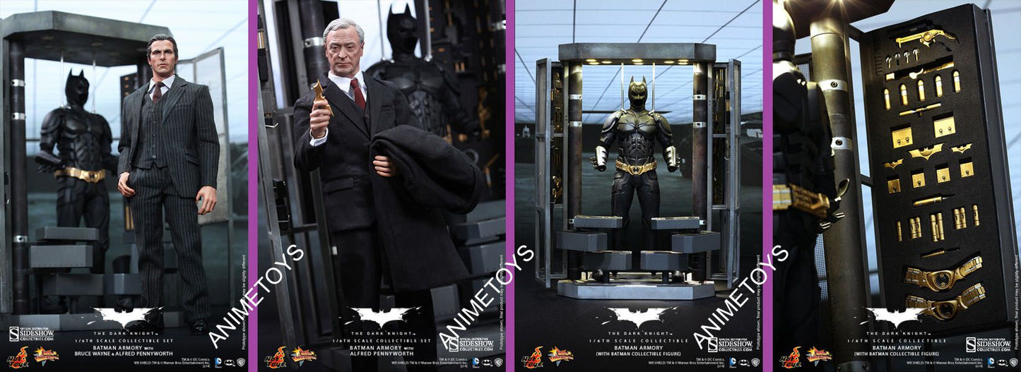 HOT TOYS - Dc Comics - Batman The Dark Knight - Batman Armory with Bruce Wayne and Alfred - Movie Masterpiece 1:6 Action Doll