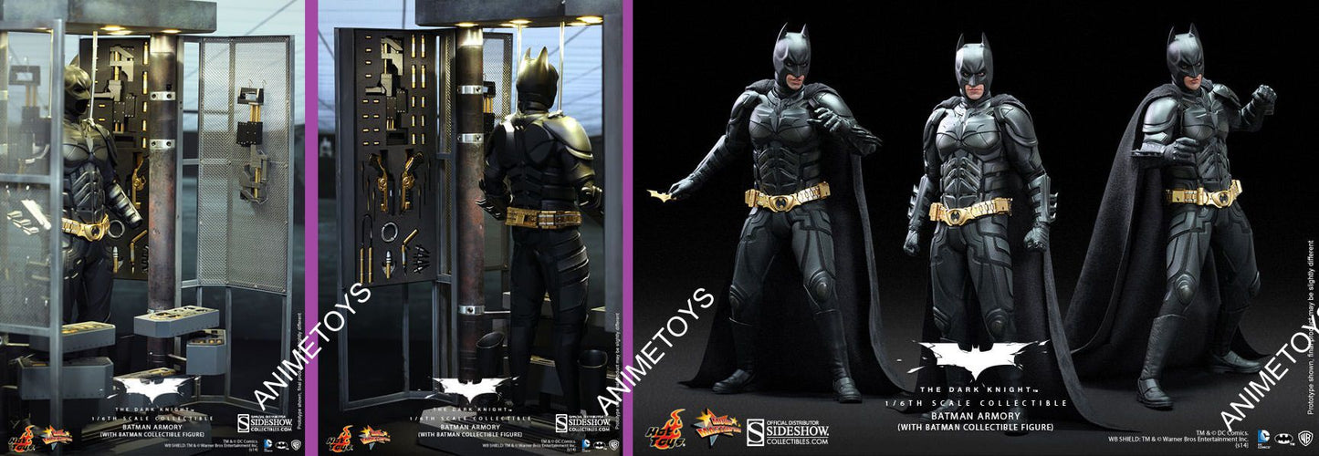 HOT TOYS - Dc Comics - Batman The Dark Knight - Batman Armory with Bruce Wayne and Alfred - Movie Masterpiece 1:6 Action Doll