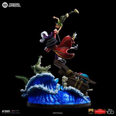 IRON STUDIOS - Disney Deluxe Art Scale Statue 1/10 Peter Pan vs. Hook