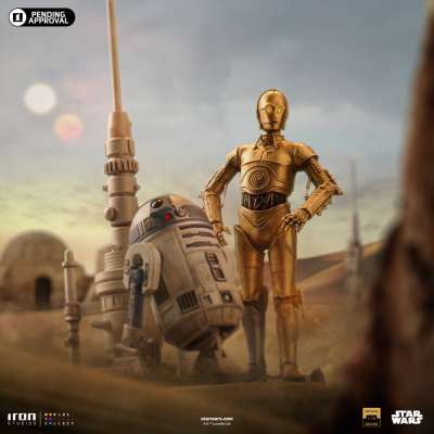 IRON STUDIO - Star Wars C-3PO and R2-D2 DeLuxe Ver 1:10 Scale Statue