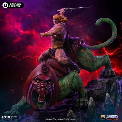 IRON STUDIOS - Master of the Universe: He-Man and Battle Cat 1:10 Scale Statue