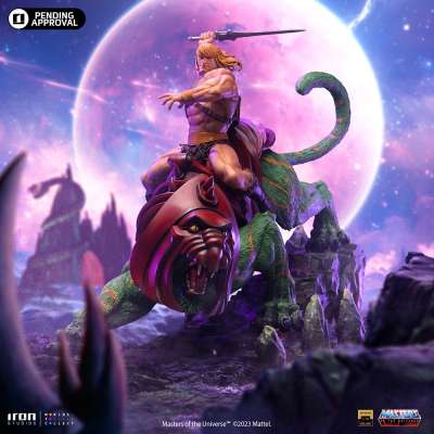 IRON STUDIOS - Master of the Universe: He-Man and Battle Cat 1:10 Scale Statue