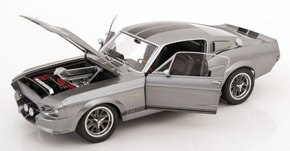 KK - FORD MUSTANG SHELBY GT500 ELEANOR 1967 GREY METALLIC & BLACK “GONE IN 60 SECONDS”  1/12