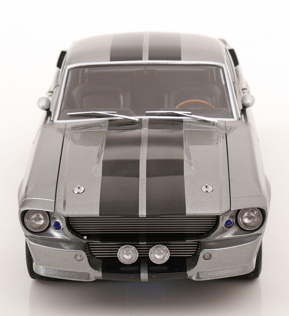 KK - FORD MUSTANG SHELBY GT500 ELEANOR 1967 GREY METALLIC & BLACK “GONE IN 60 SECONDS”  1/12