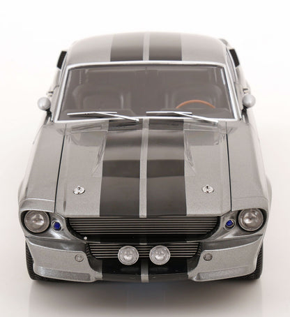 KK - FORD MUSTANG SHELBY GT500 ELEANOR 1967 GREY METALLIC & BLACK “GONE IN 60 SECONDS”  1/12