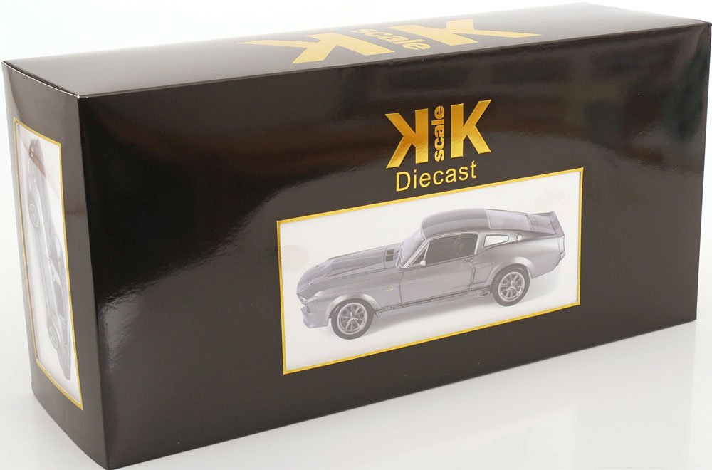 KK - FORD MUSTANG SHELBY GT500 ELEANOR 1967 GREY METALLIC & BLACK “GONE IN 60 SECONDS”  1/12