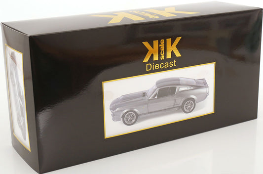 KK - FORD MUSTANG SHELBY GT500 ELEANOR 1967 GREY METALLIC & BLACK “GONE IN 60 SECONDS”  1/12