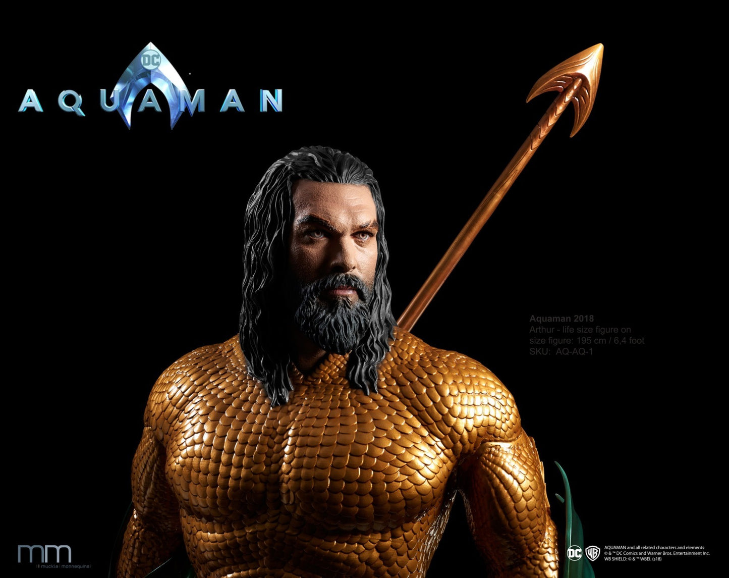 MUCKLE MANNEQUINS - Dc Comics - Aquaman Movie - Aquaman Life Sized Statue