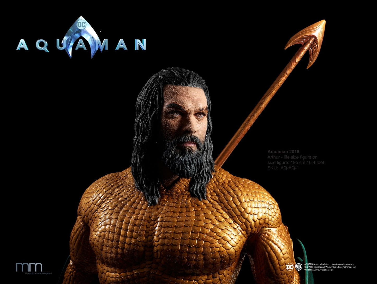 MUCKLE MANNEQUINS - Dc Comics - Aquaman Movie - Aquaman Life Sized Statue