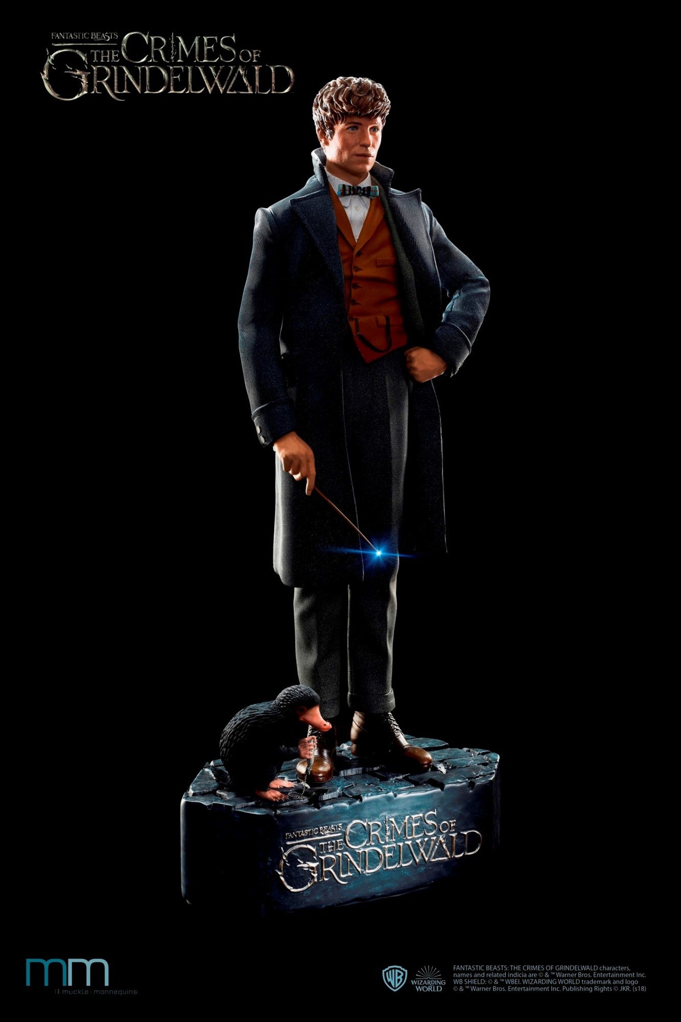 MUCKLE MANNEQUINS - Fantastic Beasts Newt with Niffler Life Sized Statue