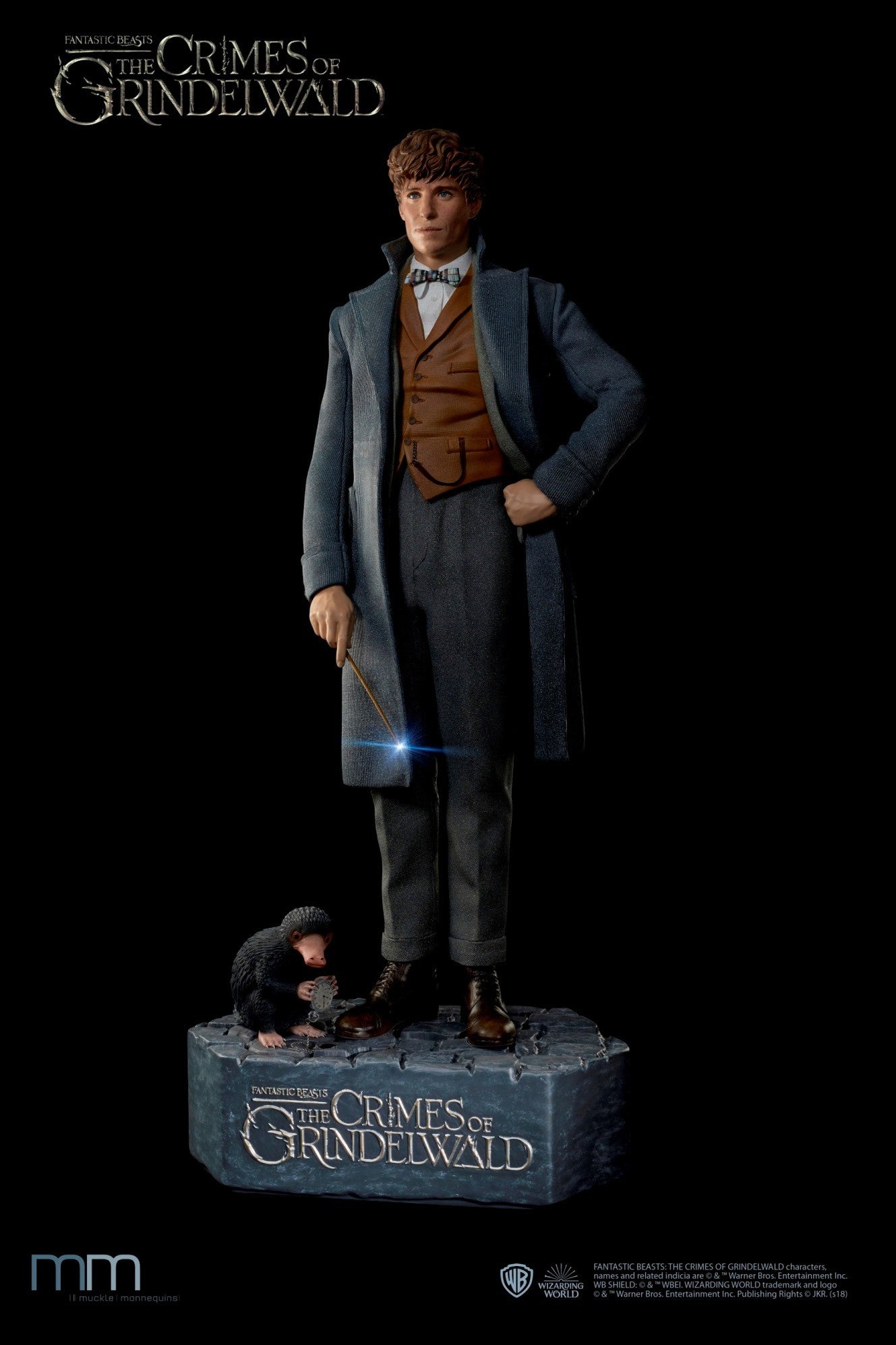 MUCKLE MANNEQUINS - Fantastic Beasts Newt with Niffler Life Sized Statue