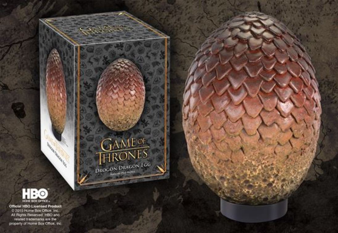 NOBLE COLLECTION - Game of Thrones - Drogon Dragon Egg Prop Replica