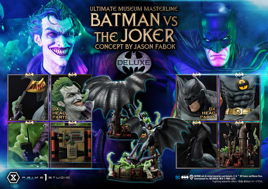 PRIME 1 STUDIOS - Dc Comics - DeLuxe Batman vs. The Joker Concept Design Bonus Ver 1:3 Scale Statue