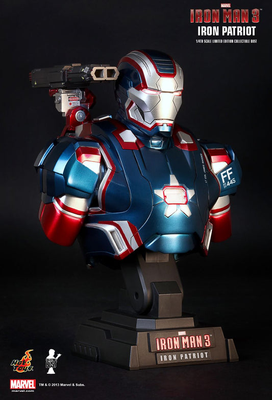 HOT TOYS - Marvel - Iron Man 3 - Iron Patriot - 1:4 Scale Bust