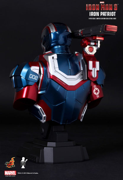 HOT TOYS - Marvel - Iron Man 3 - Iron Patriot - 1:4 Scale Bust