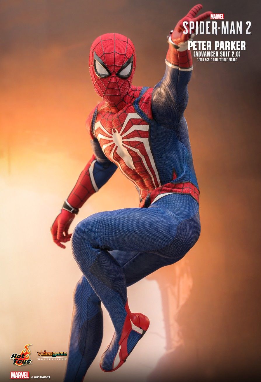 HOT TOYS - Spider-Man 2 Video Game Masterpiece Actionfigur 1/6 Peter Parker (Advanced Suit 2.0) (Red and Black Suit Style)