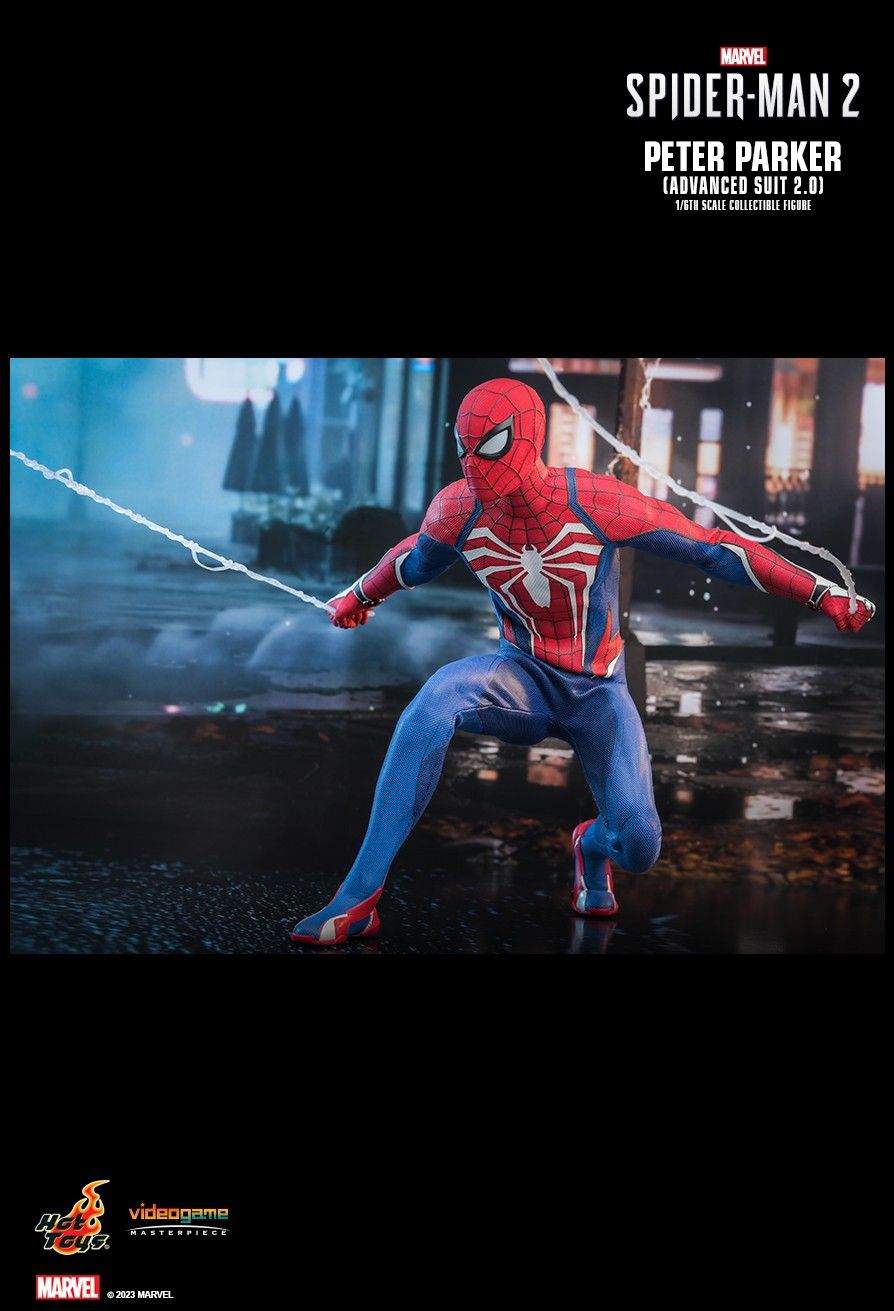 HOT TOYS - Spider-Man 2 Video Game Masterpiece Actionfigur 1/6 Peter Parker (Advanced Suit 2.0) (Red and Black Suit Style)