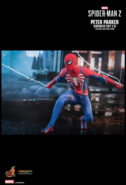 HOT TOYS - Spider-Man 2 Video Game Masterpiece Actionfigur 1/6 Peter Parker (Advanced Suit 2.0) (Red and Black Suit Style)