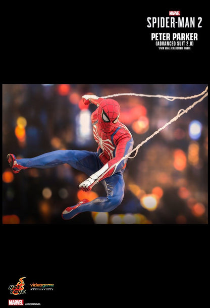 HOT TOYS - Spider-Man 2 Video Game Masterpiece Actionfigur 1/6 Peter Parker (Advanced Suit 2.0) (Red and Black Suit Style)