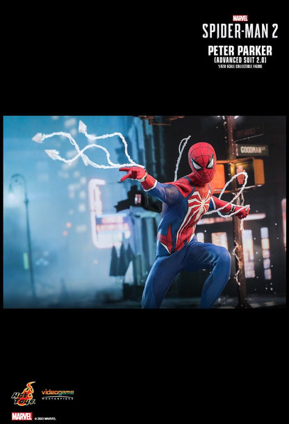 HOT TOYS - Spider-Man 2 Video Game Masterpiece Actionfigur 1/6 Peter Parker (Advanced Suit 2.0) (Red and Black Suit Style)