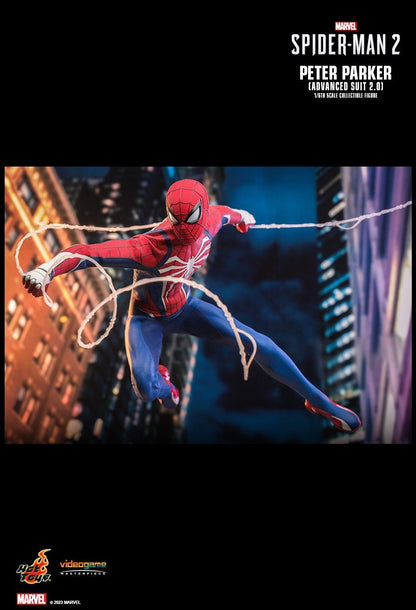 HOT TOYS - Spider-Man 2 Video Game Masterpiece Actionfigur 1/6 Peter Parker (Advanced Suit 2.0) (Red and Black Suit Style)