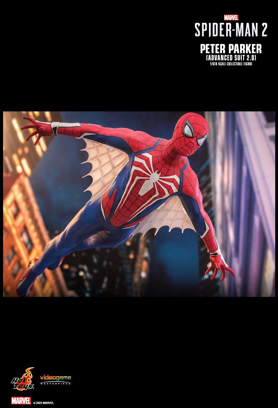 HOT TOYS - Spider-Man 2 Video Game Masterpiece Actionfigur 1/6 Peter Parker (Advanced Suit 2.0) (Red and Black Suit Style)